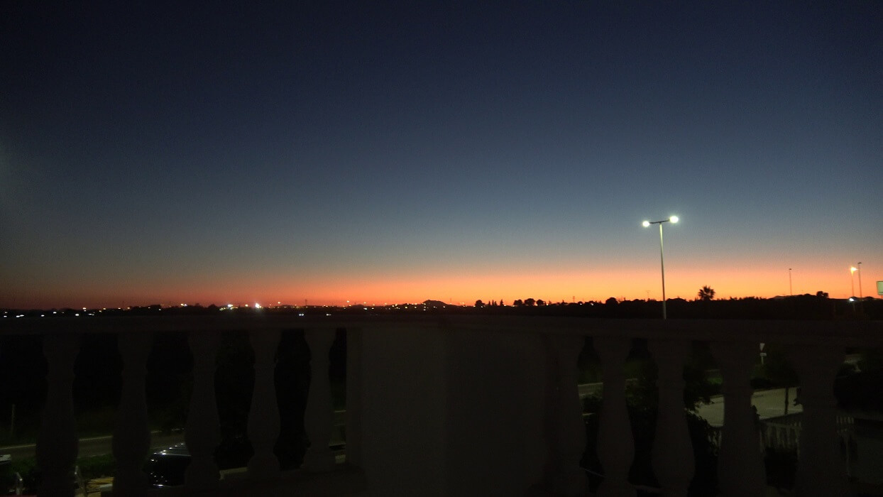sunset the balcony